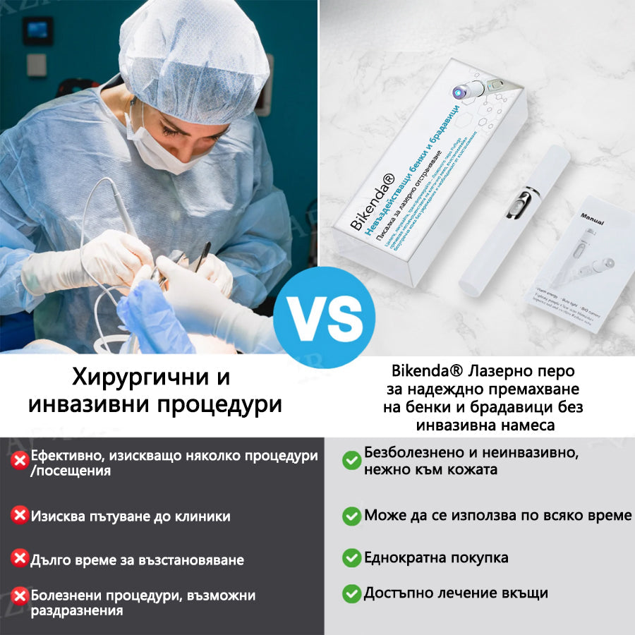 🌟Bikenda® Неинвазивна лазерна писалка за премахване на бенки и брадавици