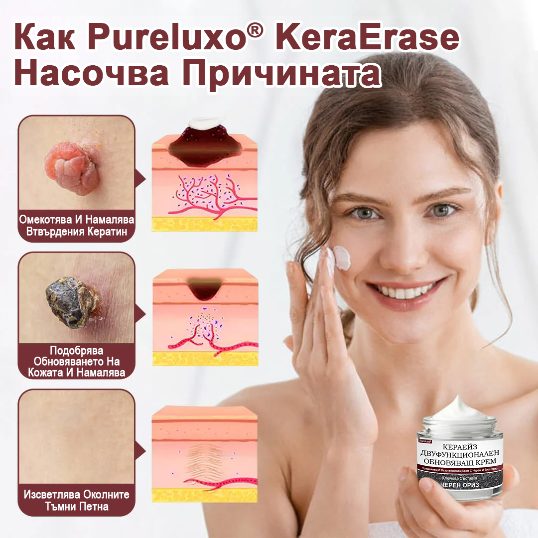 💎Pureluxo® KeraErase Двукомпонентен обновяващ крем с двойно действие
